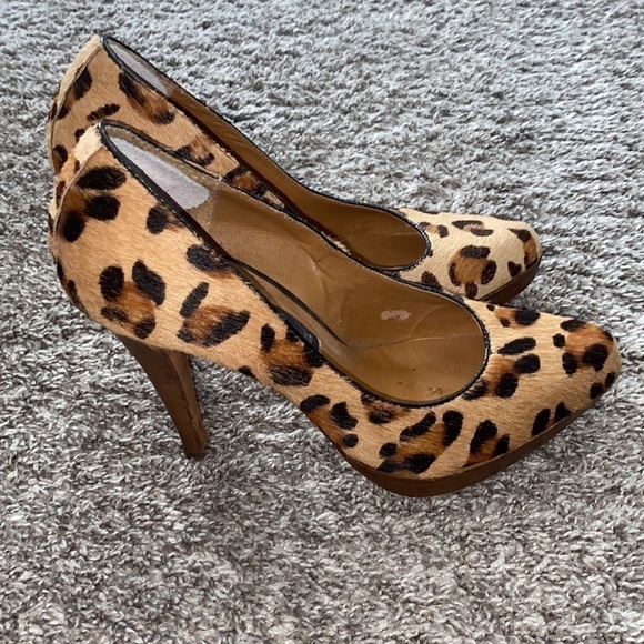 Steve Madden Rummble Leopard Calf Hair Heels - Picture 7 of 10